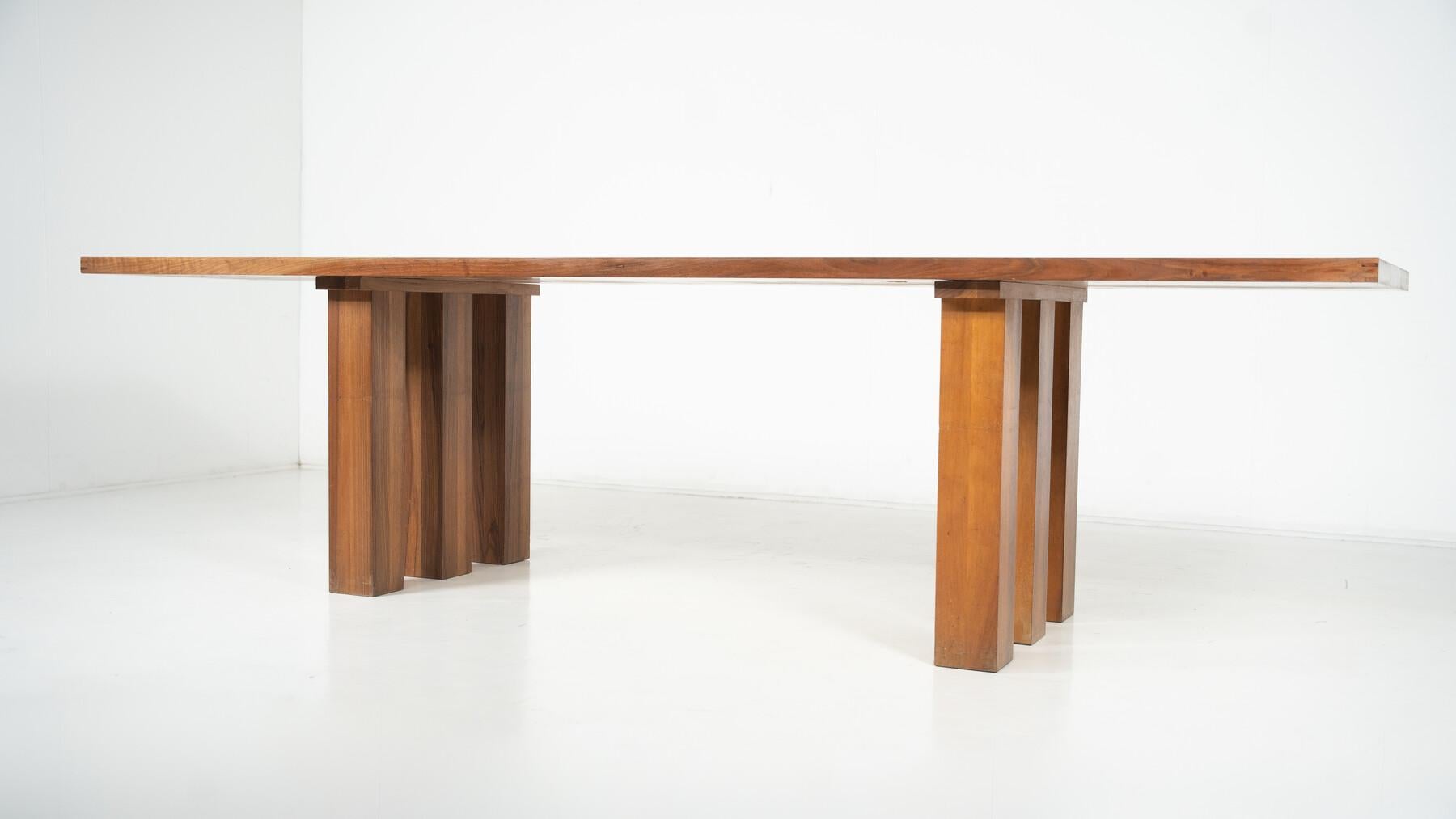 Mid-Century Modern Basilica Dining Table by Mario Bellini for Cassina, 1970s For Sale
