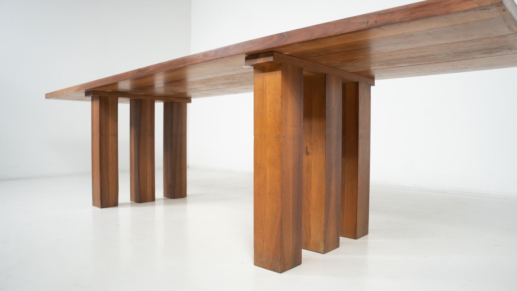 Wood Basilica Dining Table by Mario Bellini for Cassina, 1970s For Sale