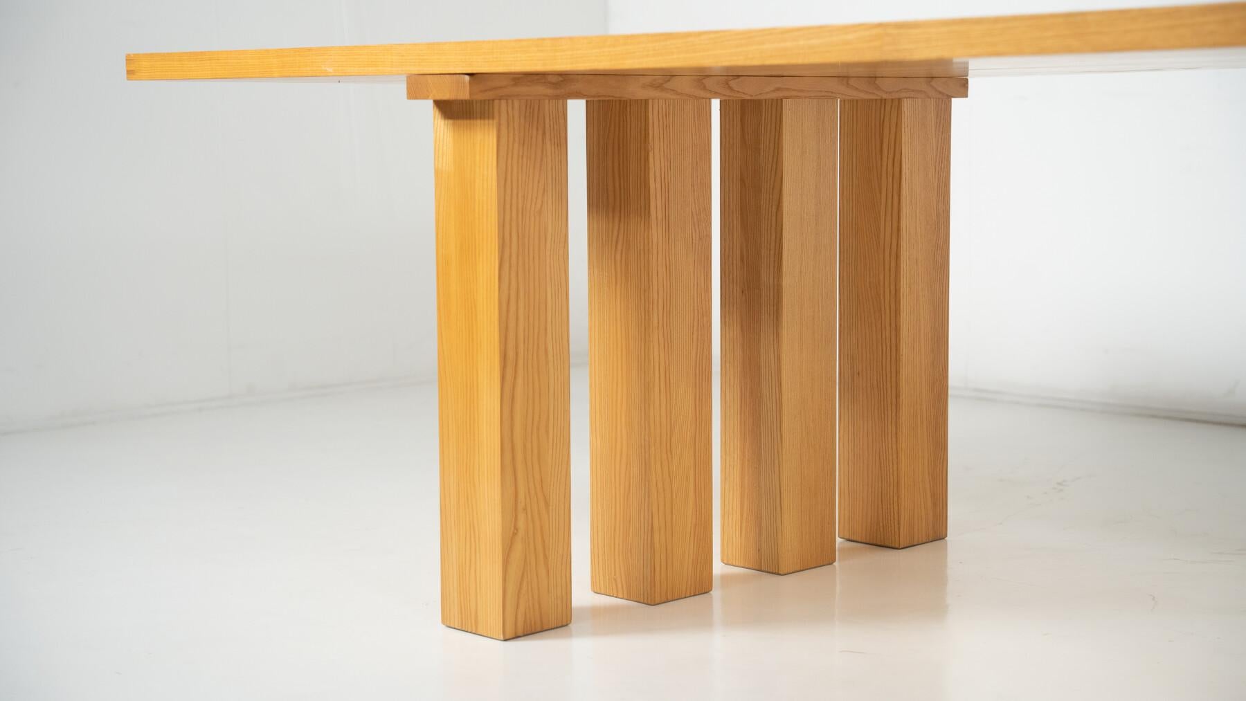 Wood Basilica Dining Table by Mario Bellini for Cassina, 1970s For Sale