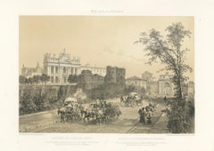 Basilica of San Giovanni in Laterano, Rome – Benoist 1869 Lithograph