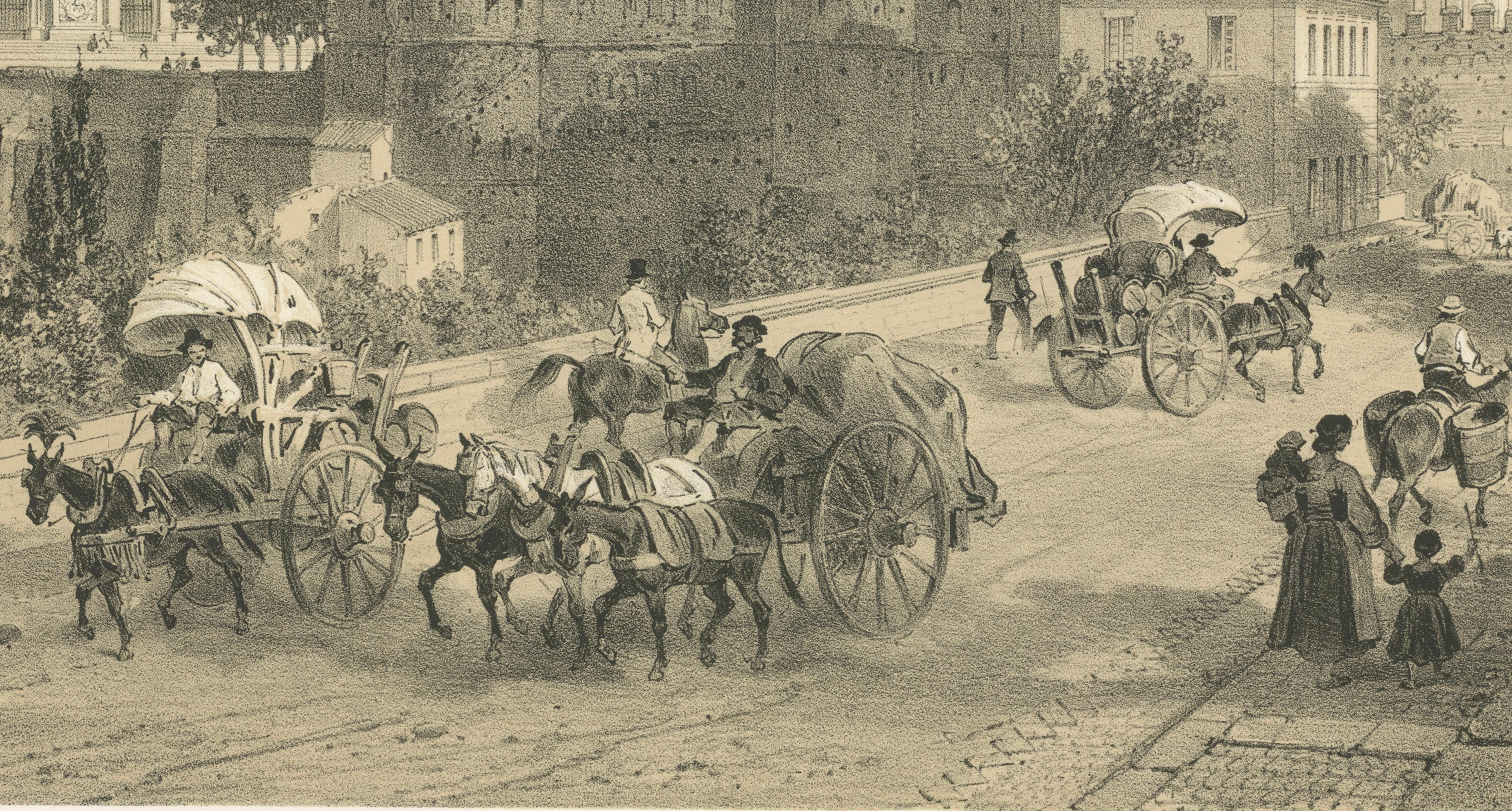 Basilica of San Giovanni in Laterano, Rome – Benoist 1869 Lithograph