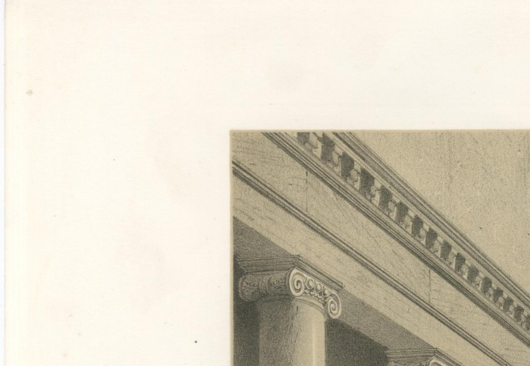 Basilica of San Lorenzo fuori le Mura Interior, Rome – Benoist 1869 Lithograph