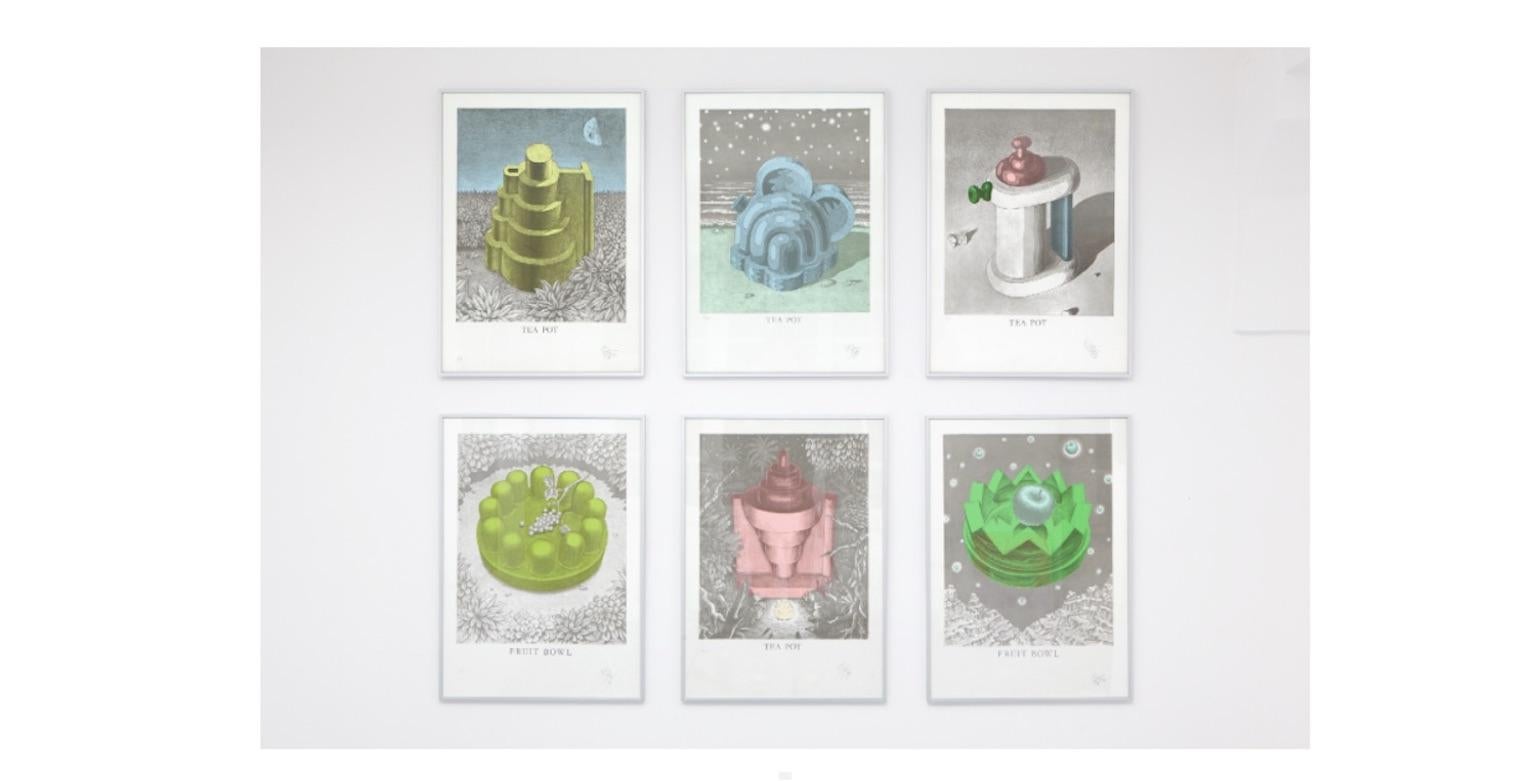 Émaillé Théière modèle Basilico d'Ettore Sottsass pour Alessio Sarri Editions en vente
