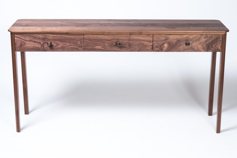 Basin Console Table In Walnut By Tretiak Works Modern