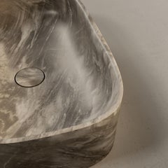 Basin "Panama" Made in Grigio Bardiglio Marble