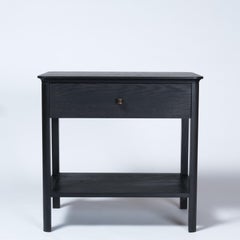 Basin Side Table Nightstand by Tretiak Works, Contemporary Wood Oak Nightstand