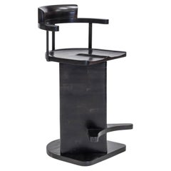 Basin Swivel Barstool- Blackened Walnut