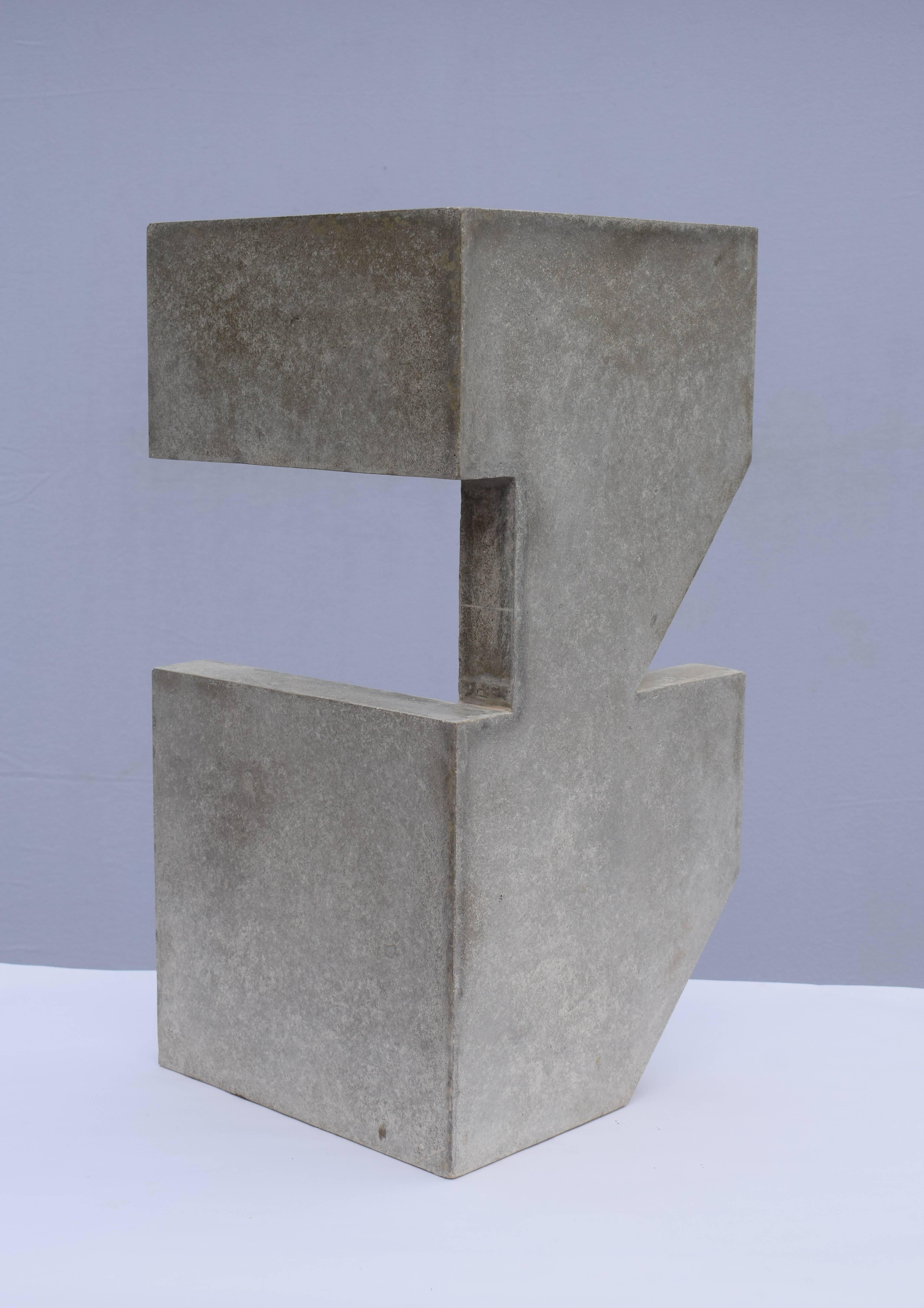 Bask Abstract Sculpture - Sangar IV - Unique Cast Concrete Sculpture