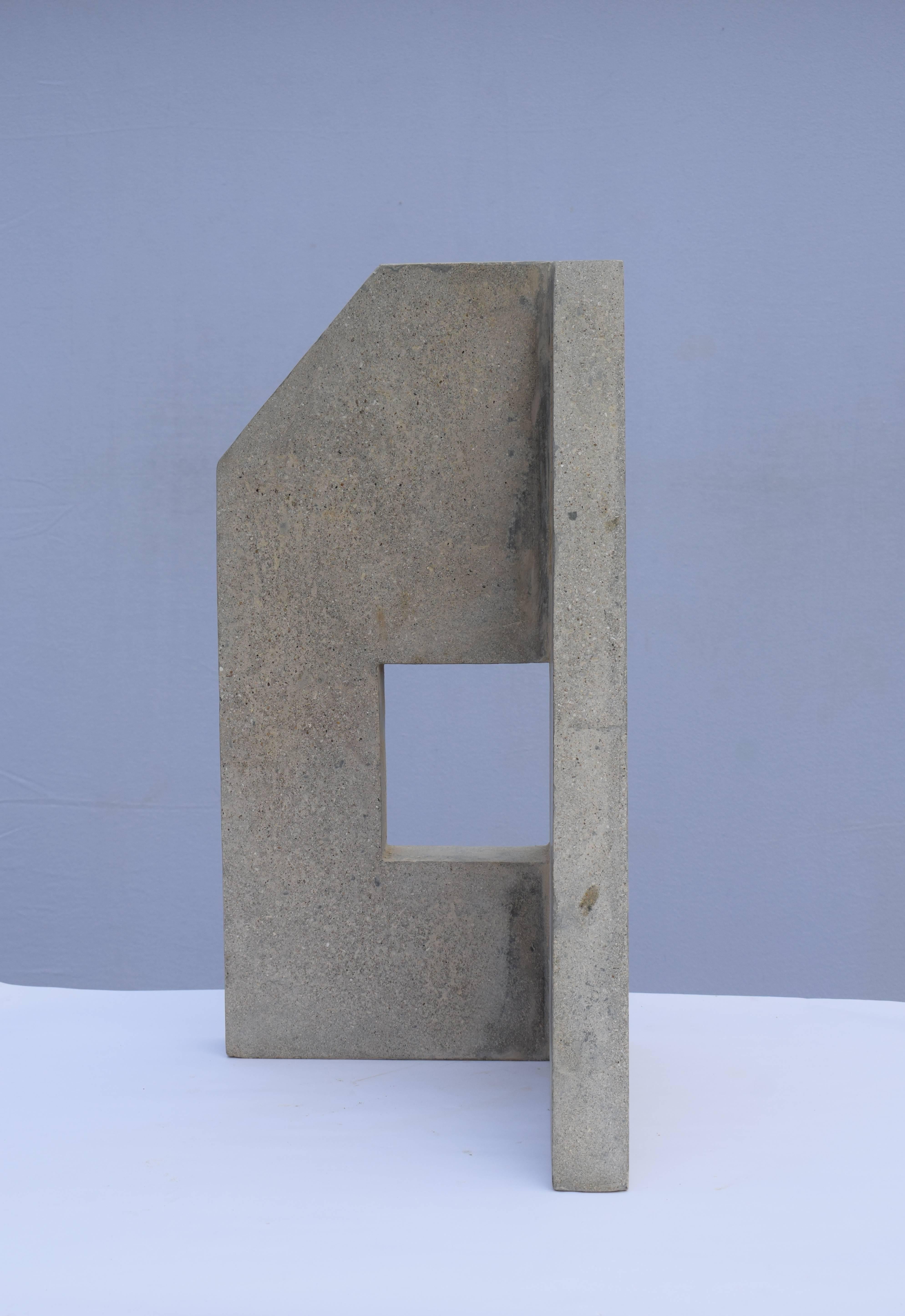 This is a cast concrete sculpture curated by Bask. The sculpture is 60cm high and 30cm wide. The thickness of the concrete is 5cm.

This is a new series of work by the London based sculpture collective Bask.
The series was realised during a