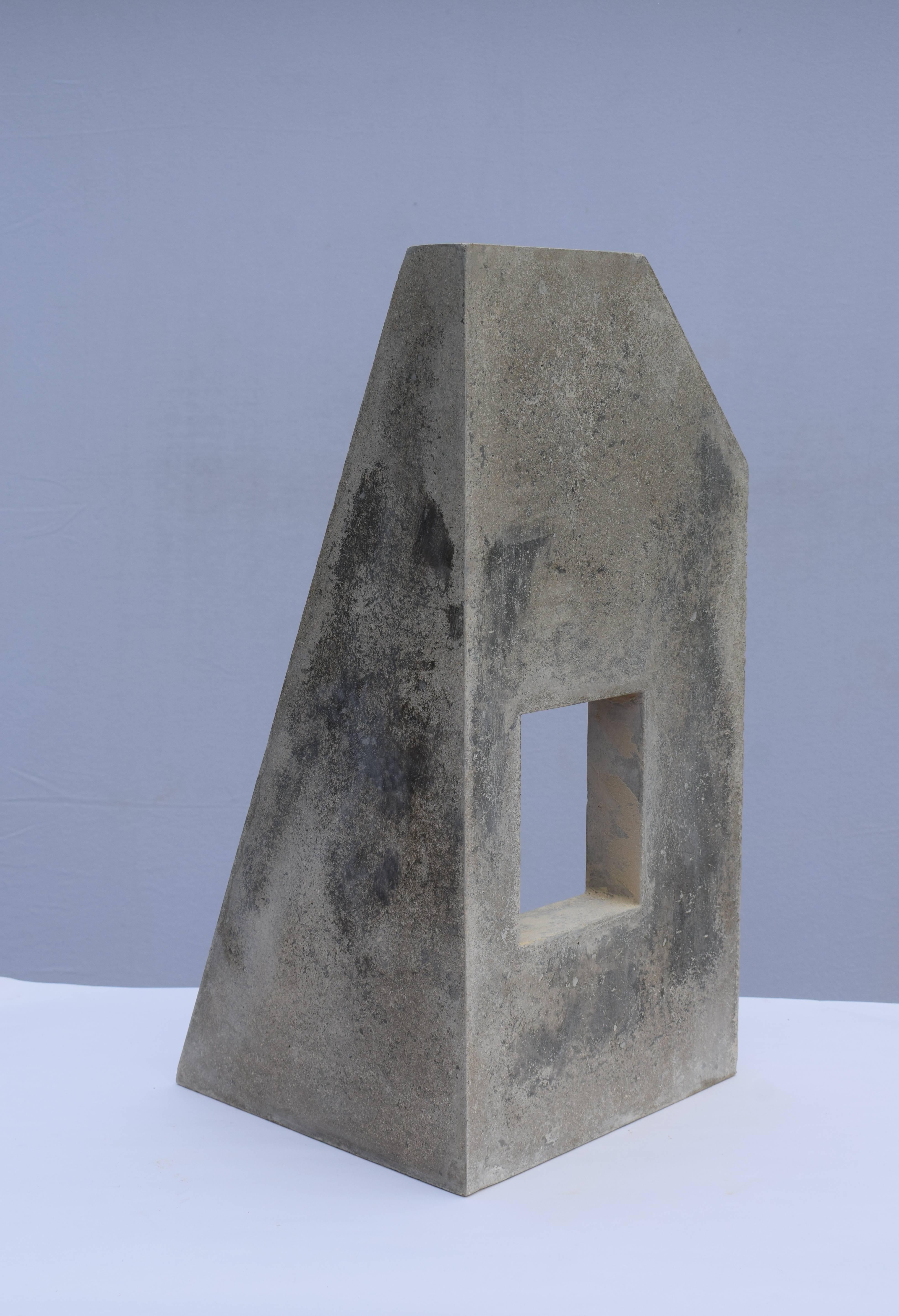 Bask Abstract Sculpture - Sangar V - Unique Cast Concrete Sculpture