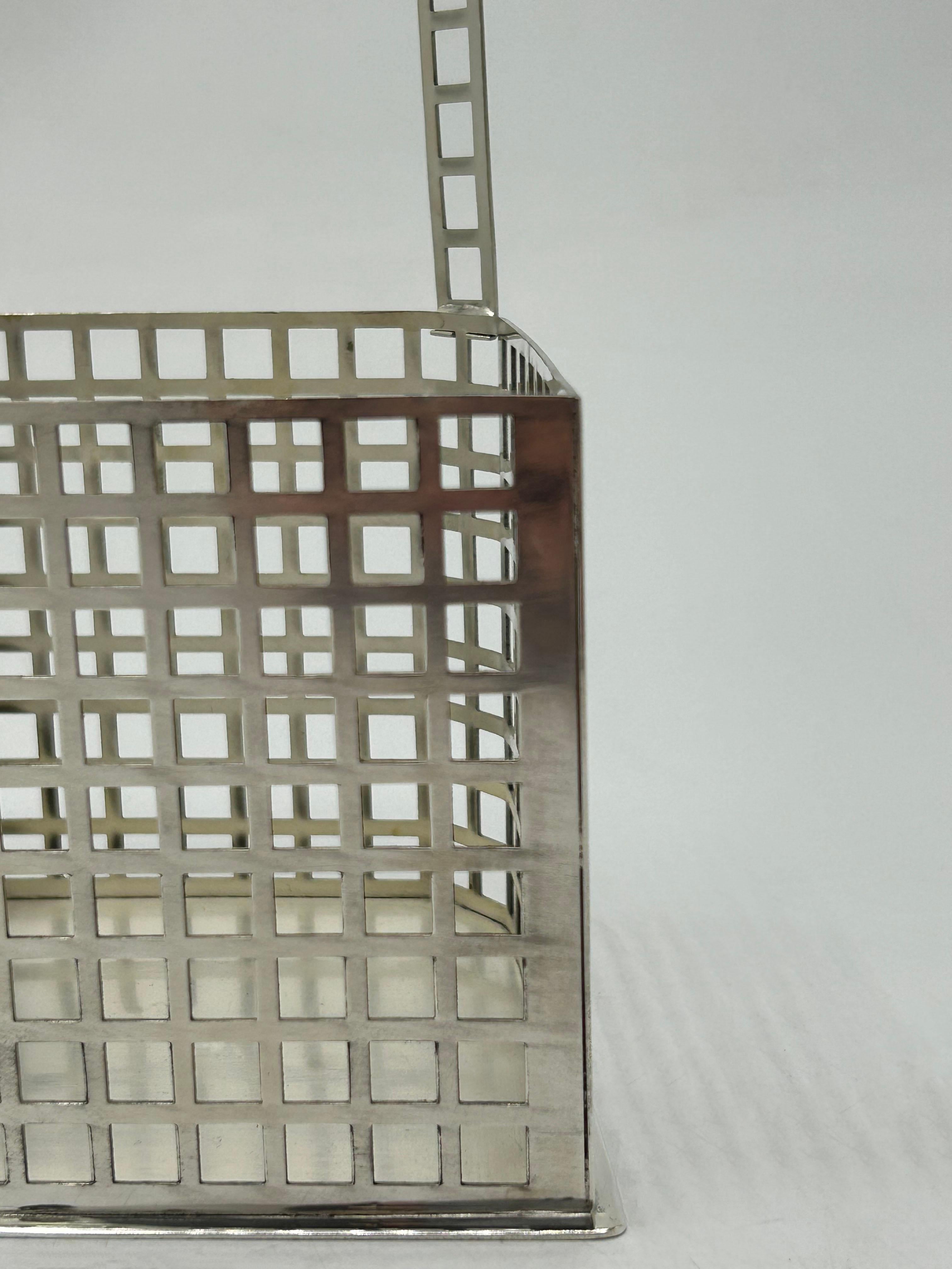 Hand-Crafted Basket by Josef Hoffmann, Wiener Werkstätte, Vienna, 1906 For Sale