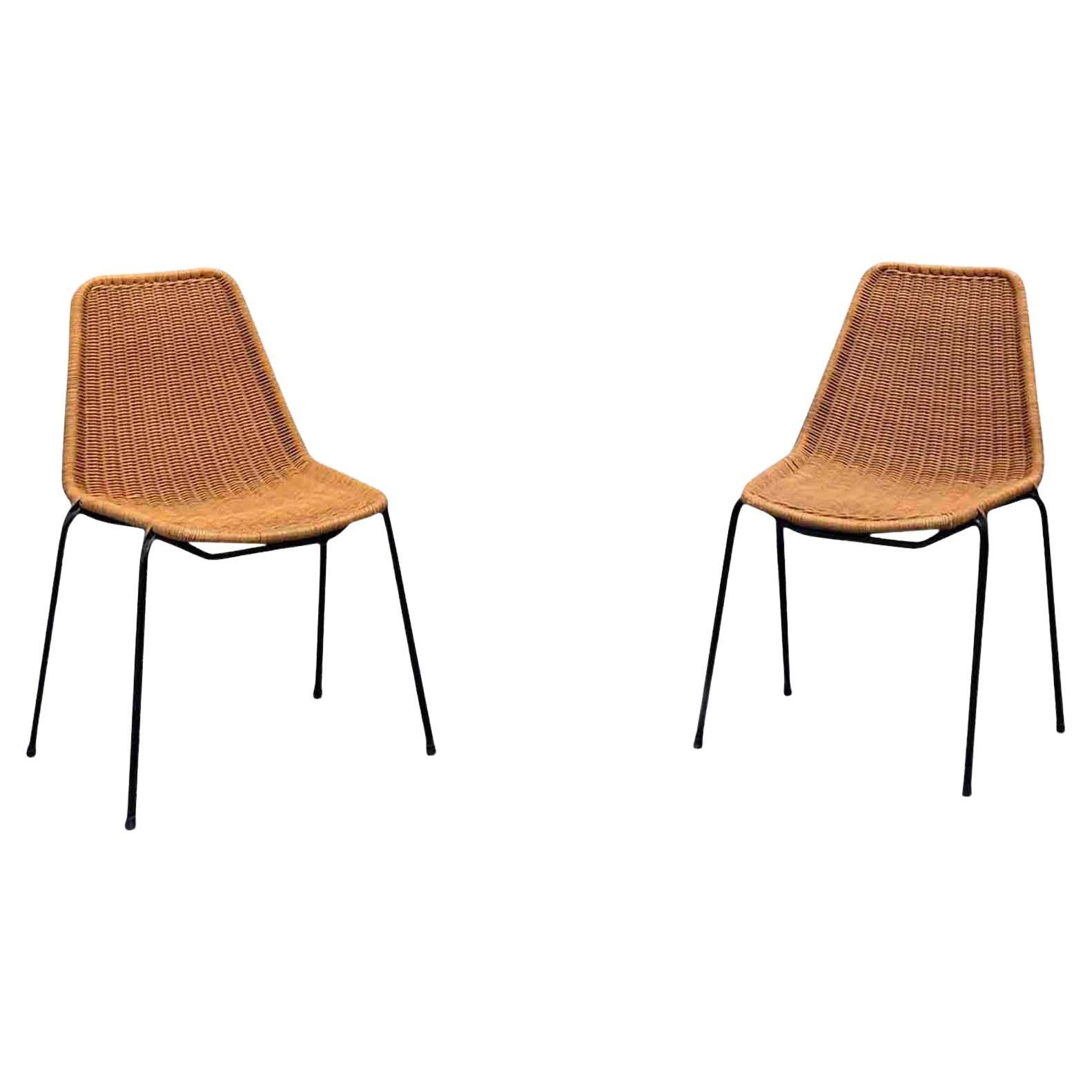 Basket Chairs by Gian Franco Legler, set of 2