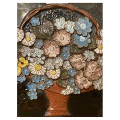 Basket Flowers Tile Wall Mounted Designed by Aimo Nietosvuori for JIE Gantofta