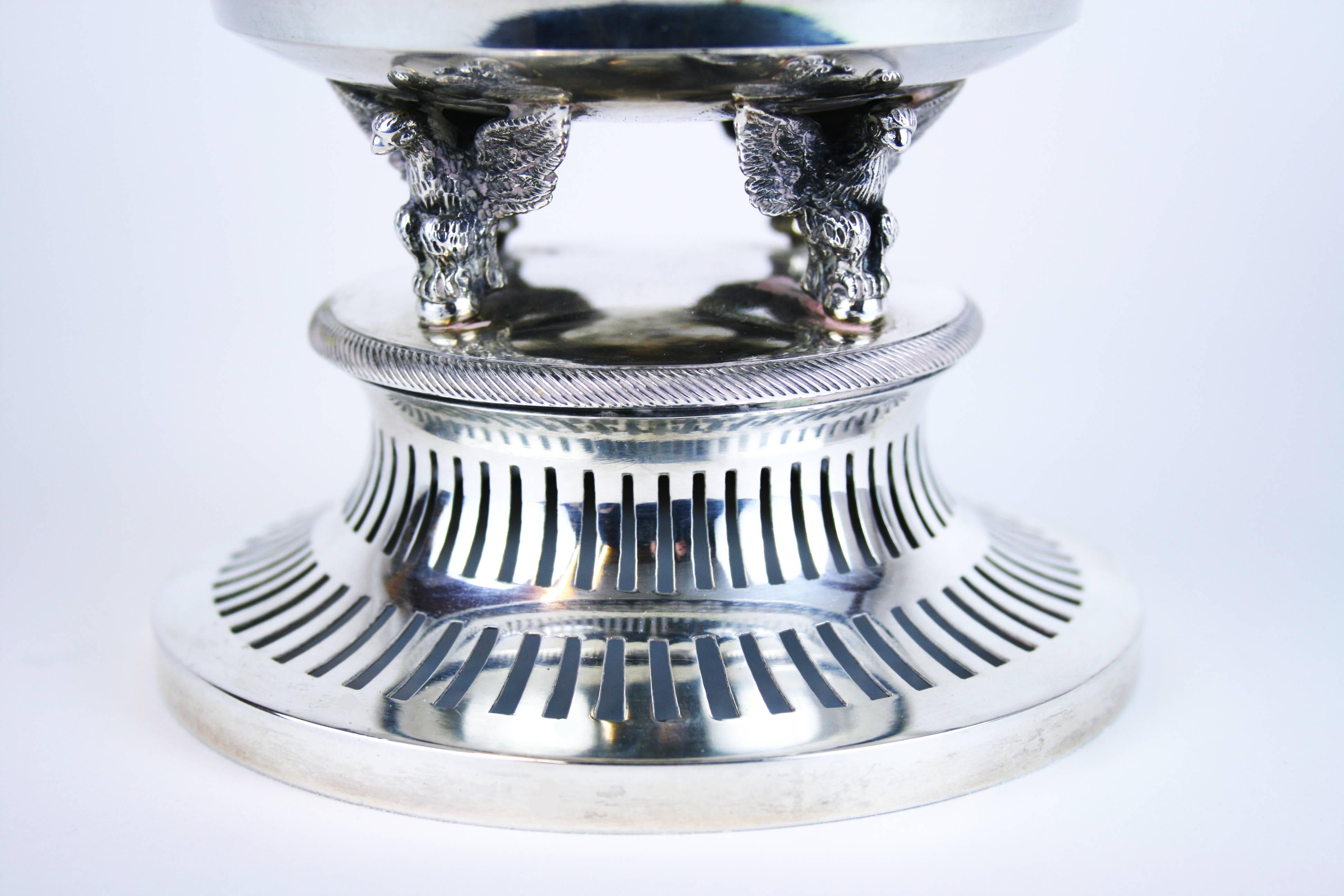 Asa de cesta Metal precioso Plata Diseño Hallmark Schwarz & Steiner Viena Neoclásico en venta