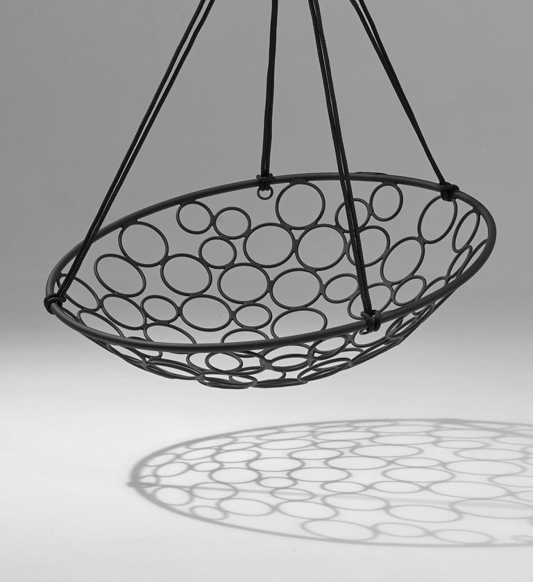 Basket Hanging Swing Chair Modern Steel 21st Century Circle in/Outdoor