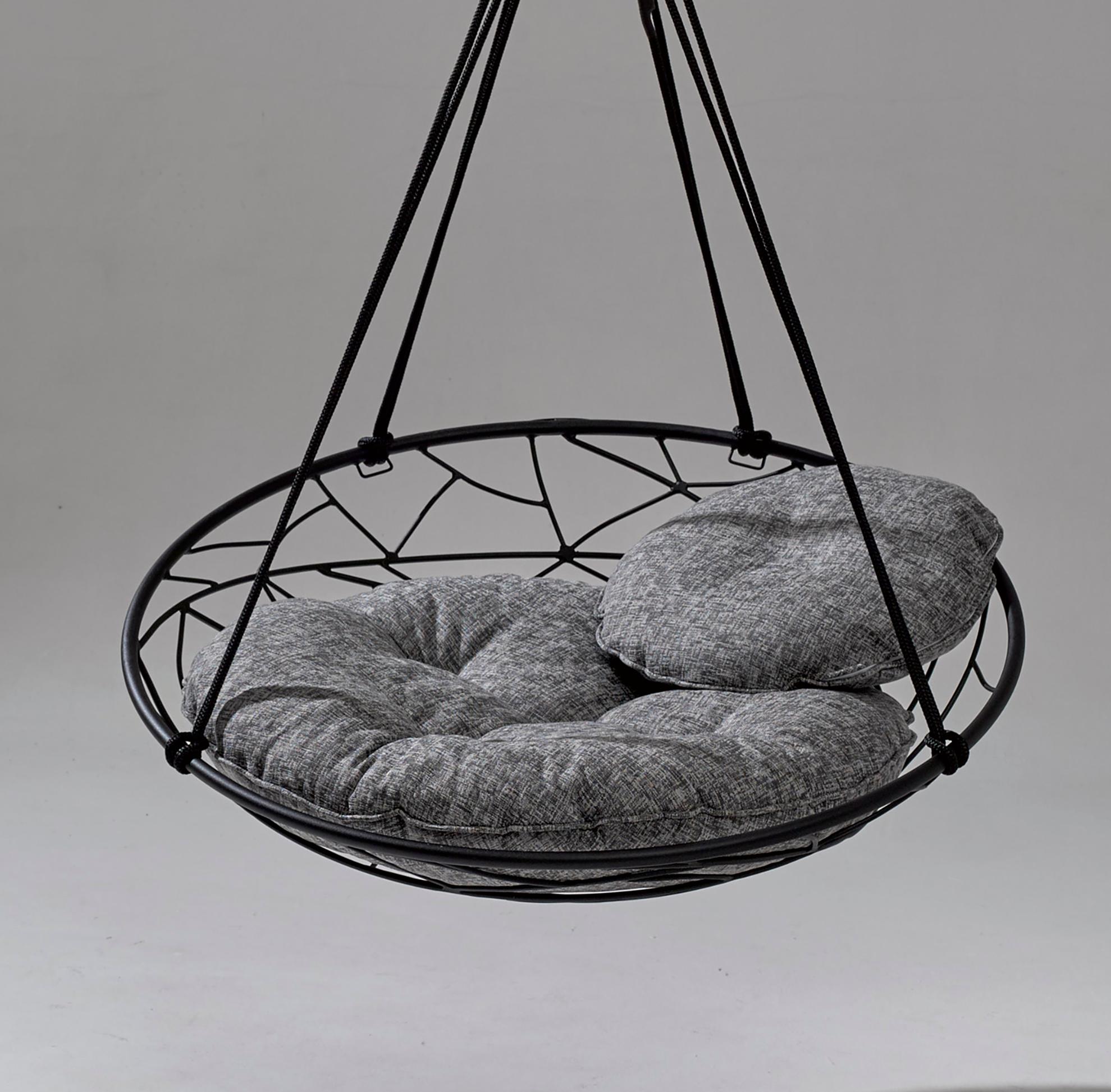 Contemporary Modern Steel Basket Hanging Swing Chair For Sale