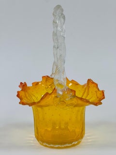Basket in Murano glass circa 1950