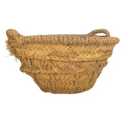 Panier en rotin Rond Form Italy, couleur Brown 1970