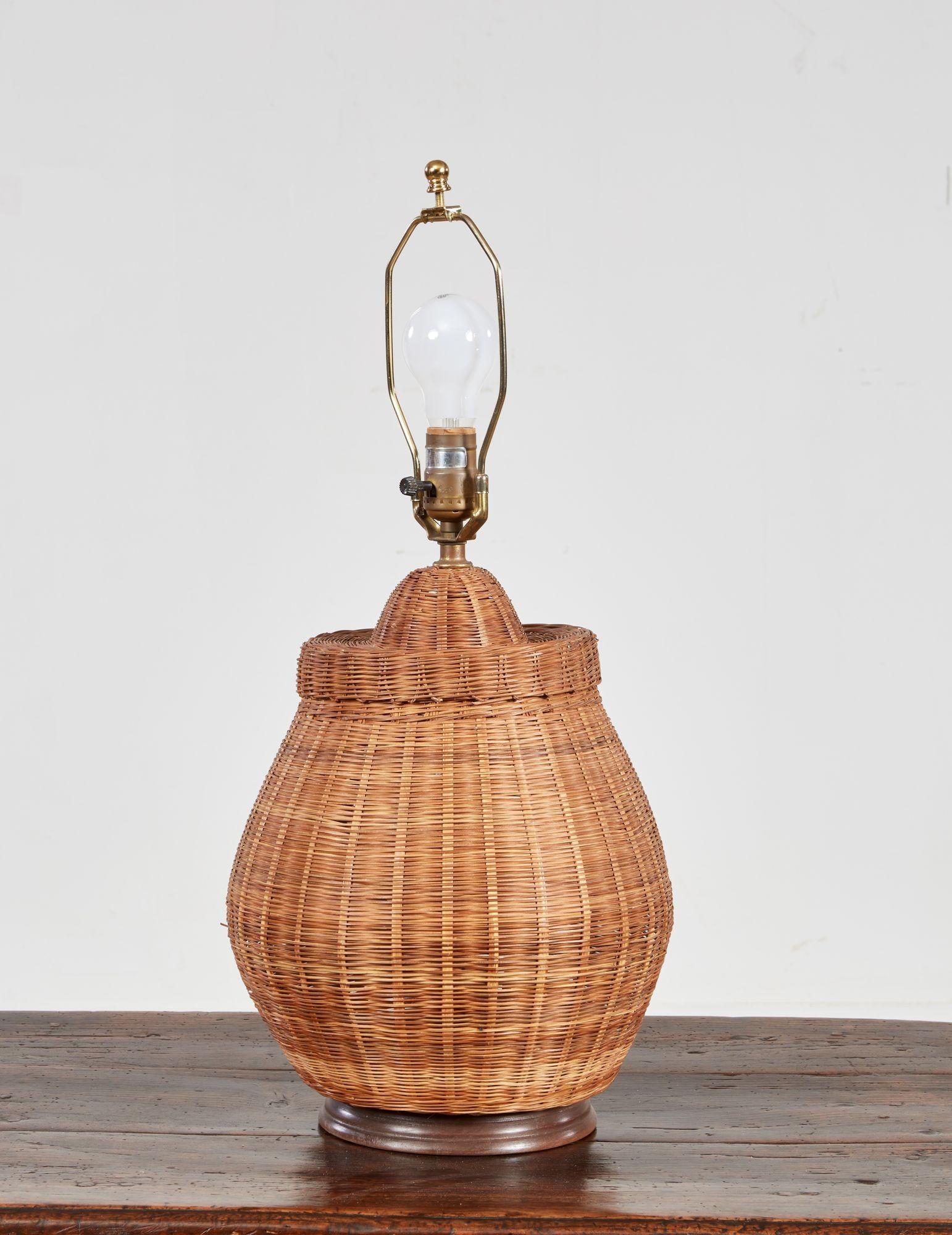 Lámpara cesta Ratán en venta