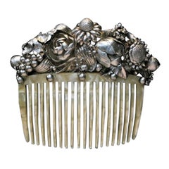 Basket of Flowers' Wiener Werkstätte Style Comb by H.K. Haege, circa 1920