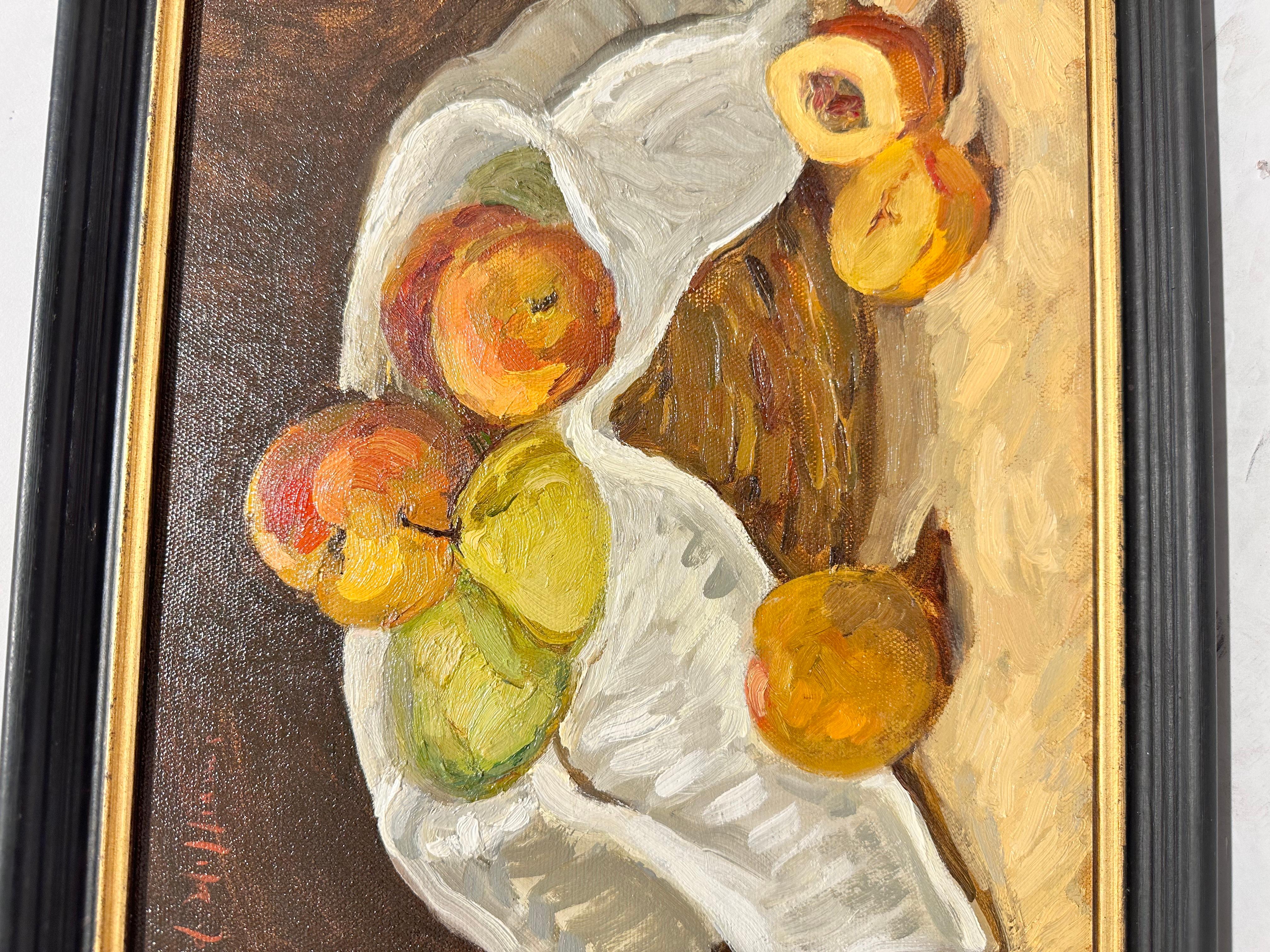 Centraméricain Panier de fruits « Peinture à l'huile originale » en vente