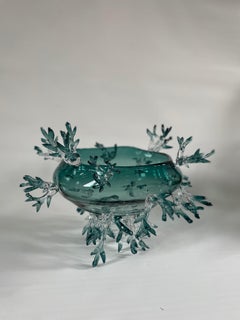 Basket Shape Green Vase by Emilie Lemardeley