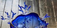 Basket Shape Ultra Marine Blue Vase by Emilie Lemardeley