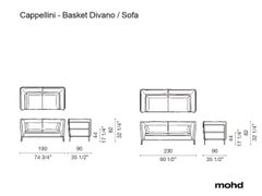 Basket Two-seater sofa by Erwan Bouroullec, Ronan Bouroullec for Cappellini