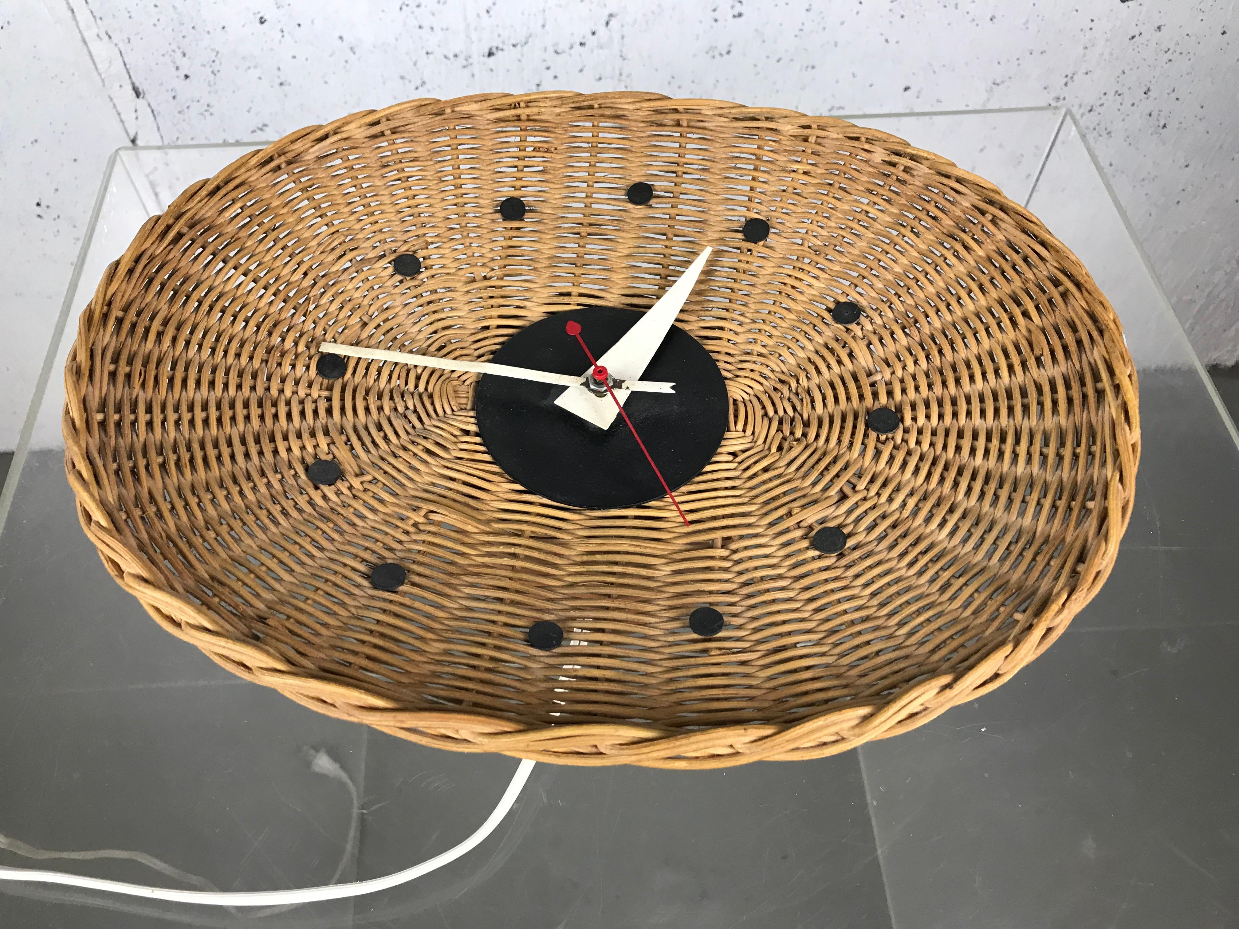 Metal 'Basket' Wall Clock by George Nelson and Irving Harper for Howard Miller