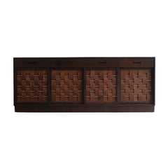 Basket Weave Credenza by Edward Wormley in Mahogany, C. 1960s