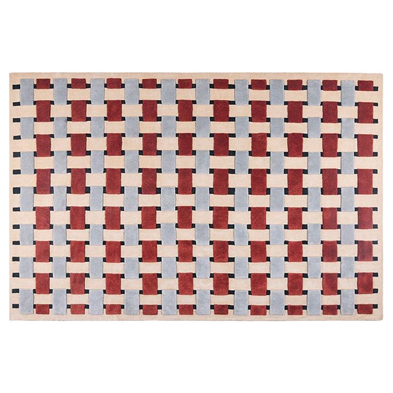 Tapis tressé cerise