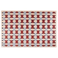 Tapis tressé cerise