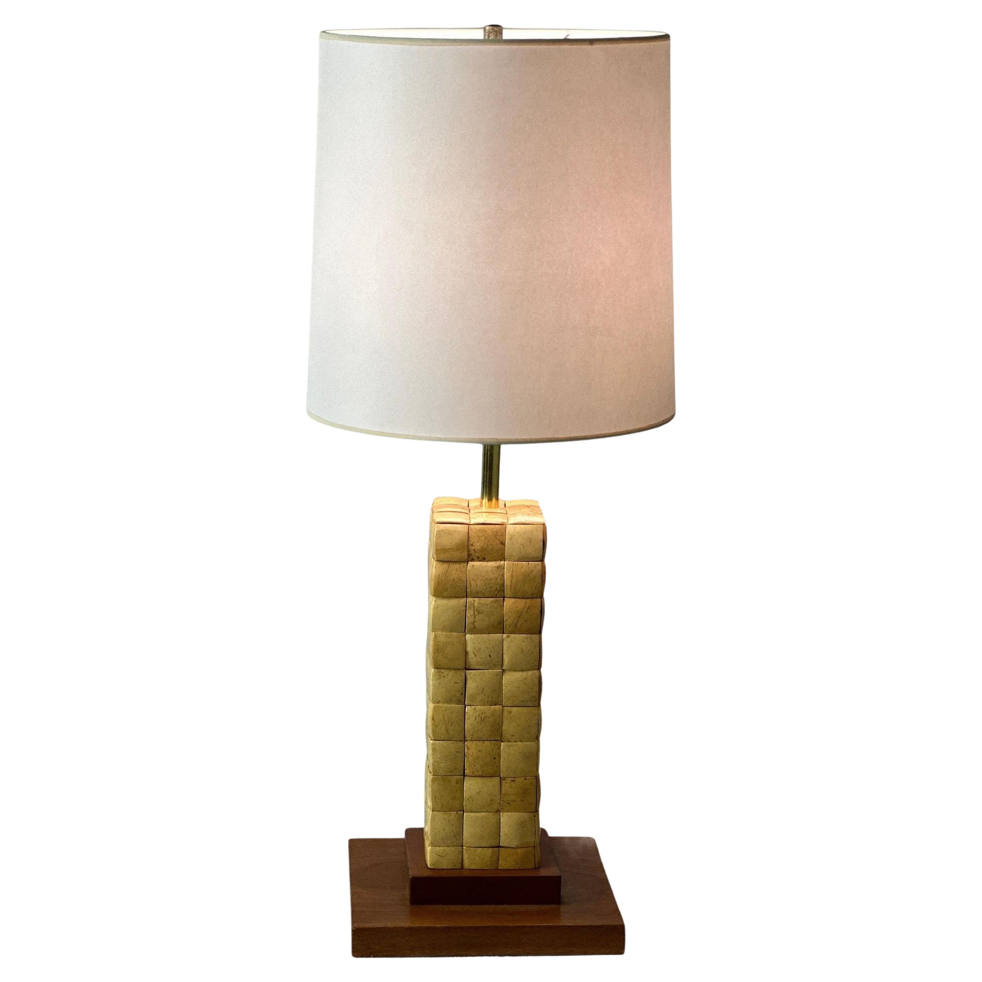 "Basket Weave" Table Lamp Attr. to Paul Laszlo For Sale