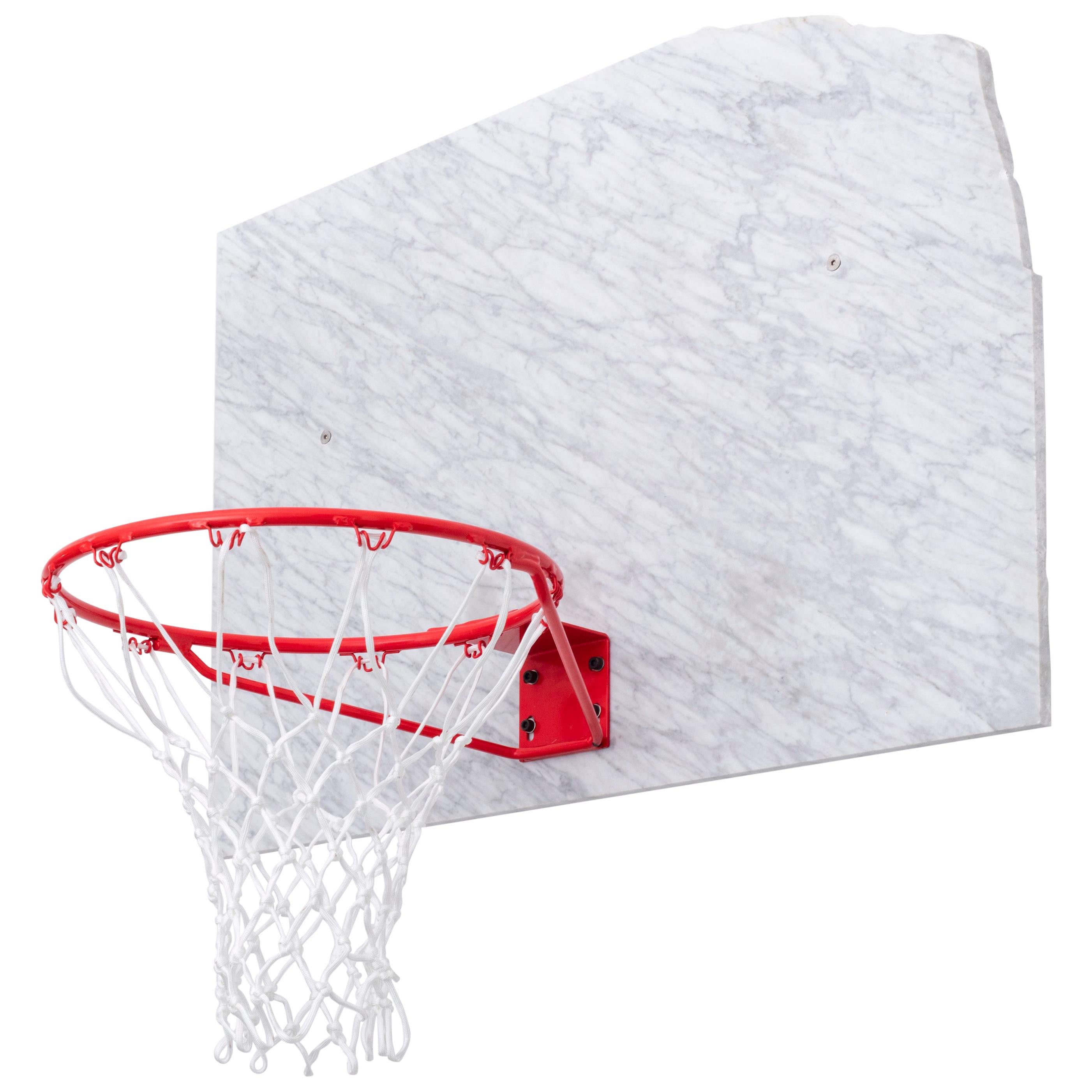 Basketball Pot and Backboard with Italian Marble, by Guillermo Santoma