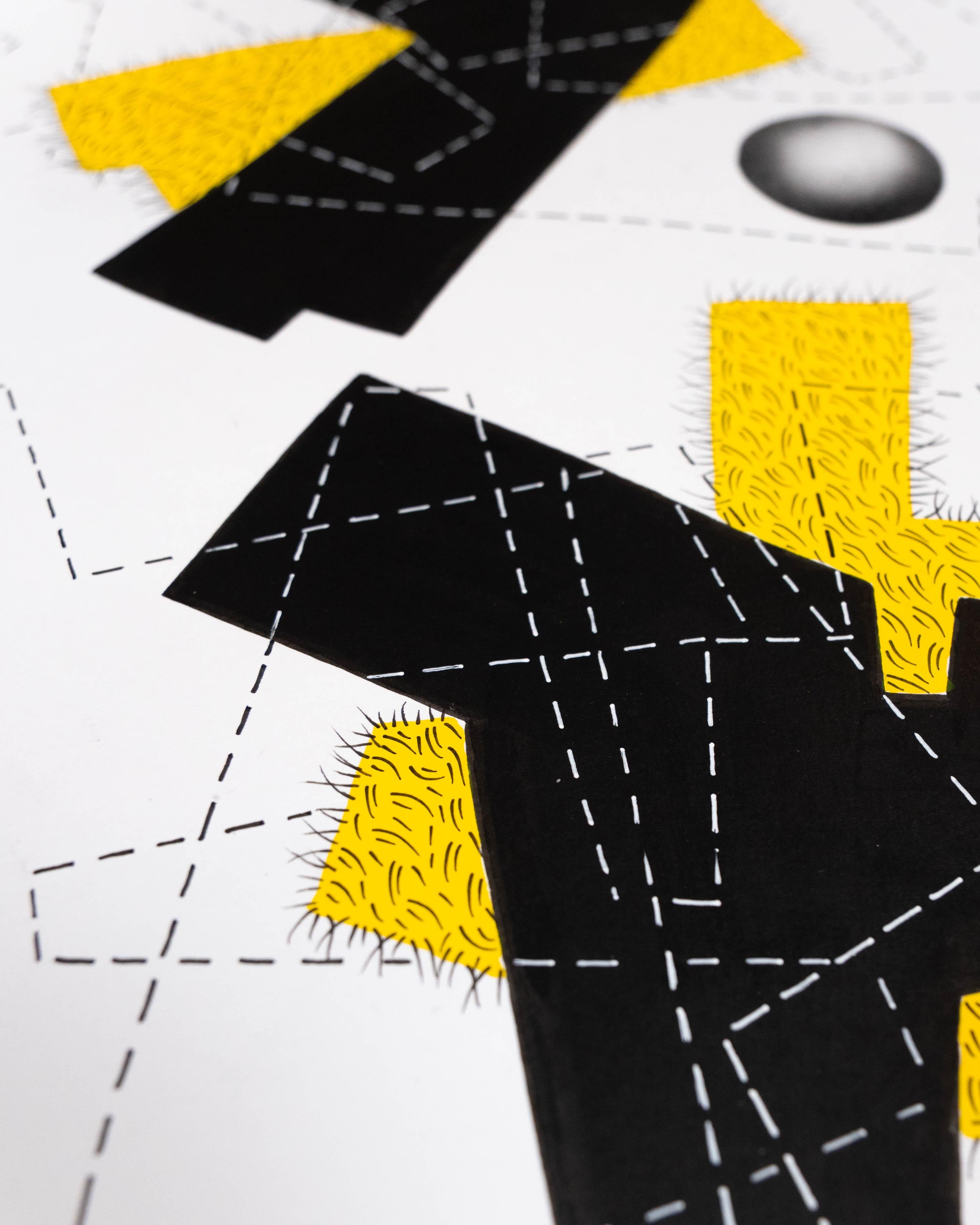 PUZZLE ABSTRAIT 2 - Blanc Abstract Painting par BASKO