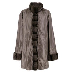 Basler Luxurious Reversible Waterproof Long Fur Coat SIZE 38 (French) at  1stDibs