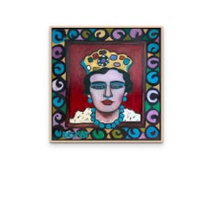 Queen Beacon, Square Portrait Print Edition on Canvas with Colourful Border