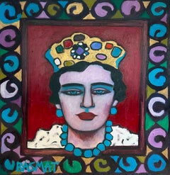 Queen Beacon, Square Portrait Print Edition on Canvas with Colourful Border