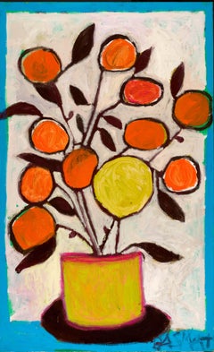 Rectangular colourful painting Salva Mendez 140