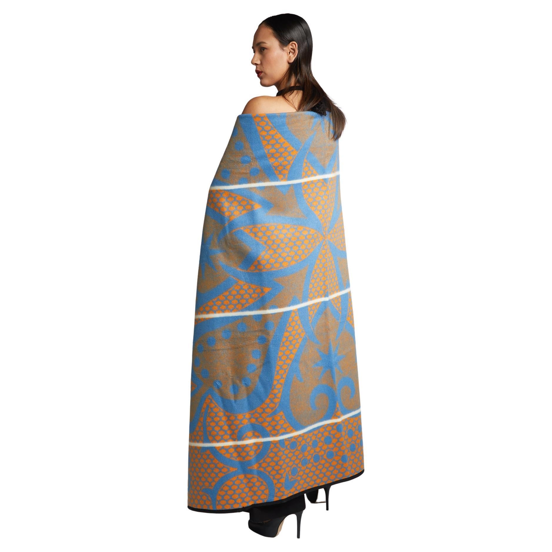 Basotho Heritage Blanket Scarf - Azure Spade