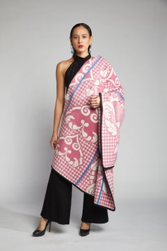 Basotho Heritage Blanket Scarf - Cherry Blossom Heart