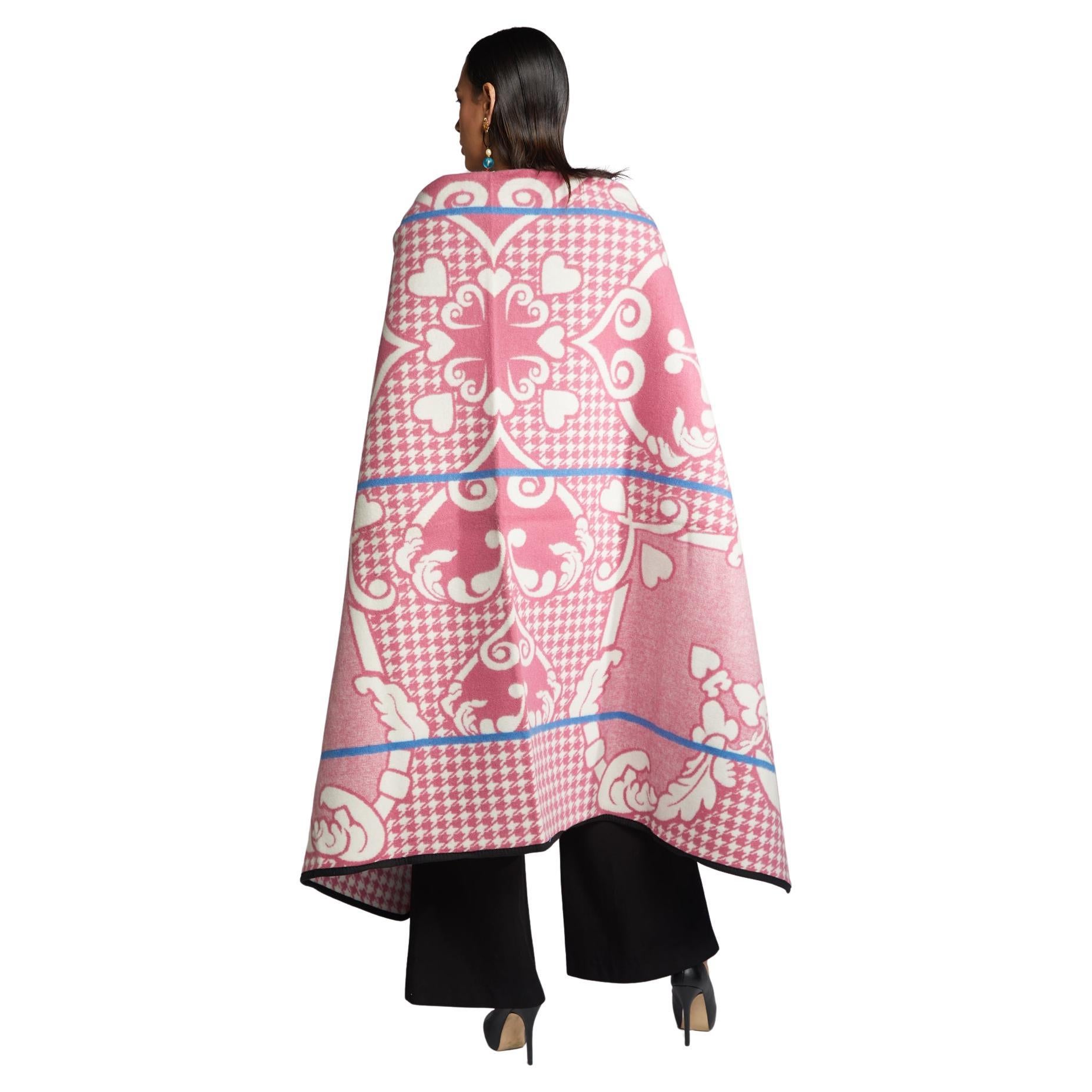Basotho Heritage Blanket Scarf - Cherry Blossom Heart For Sale