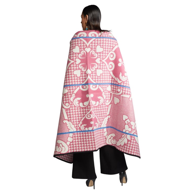 Basotho Heritage Blanket Scarf - Cherry Blossom Heart For Sale at