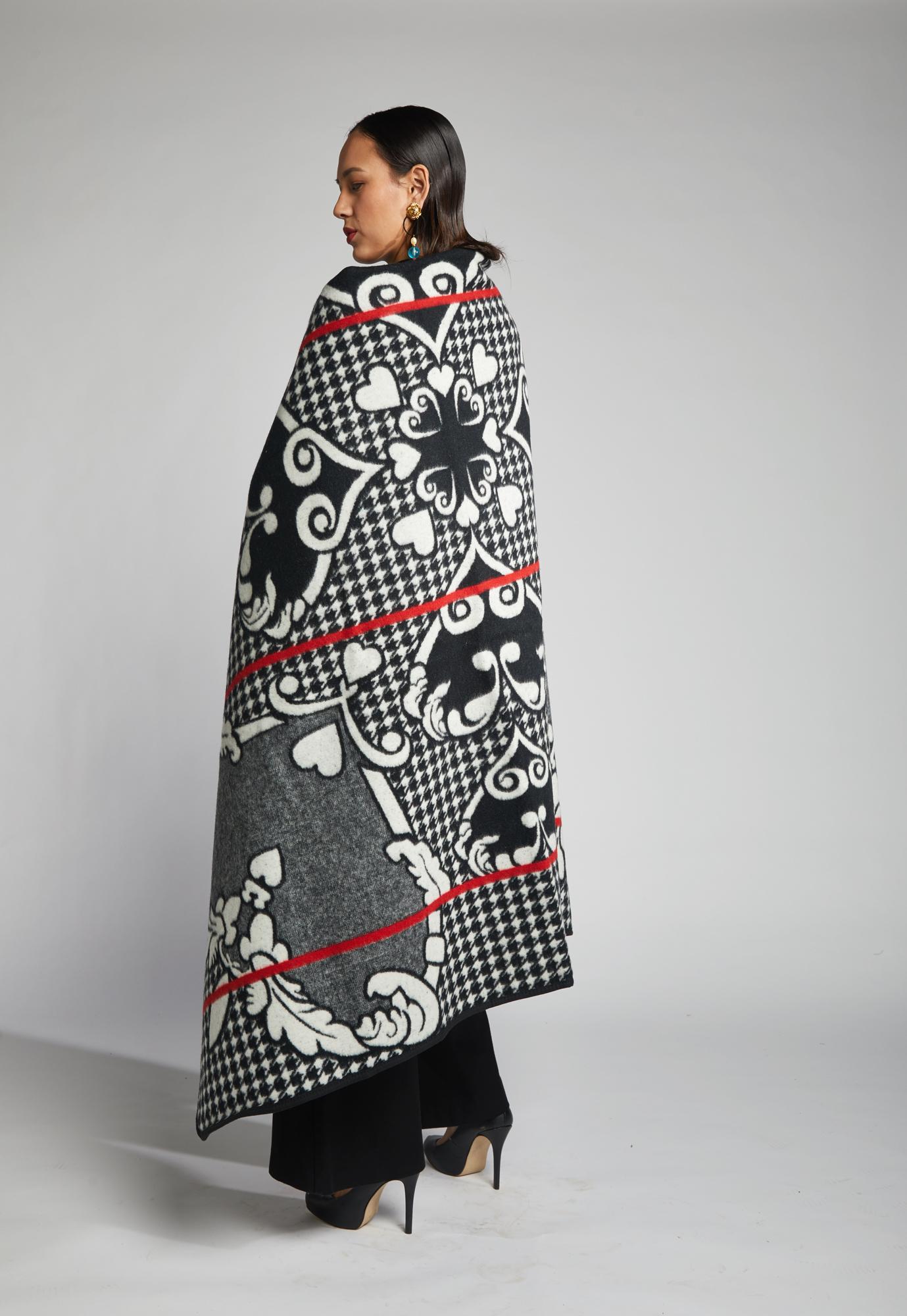 South African Basotho Heritage Blanket Scarf - Dalmatian Hear For Sale