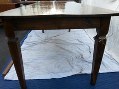 Basque Leg Table with Dark Walnut Stain