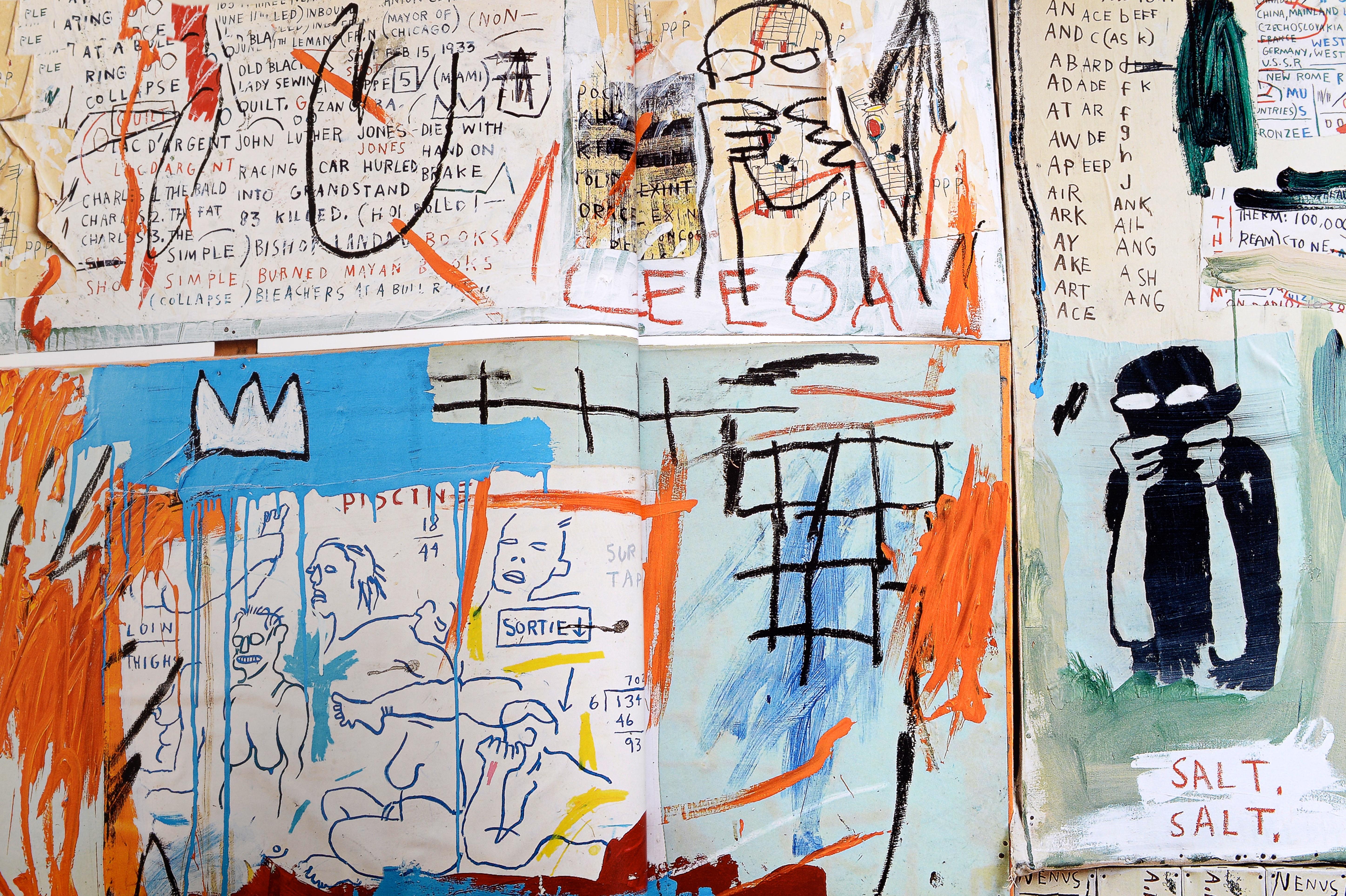 Basquiat: Boom für Real Herbert Kasper''s Nachlass mit 1 seiner Gemälde Illus im Zustand „Gut“ im Angebot in valatie, NY