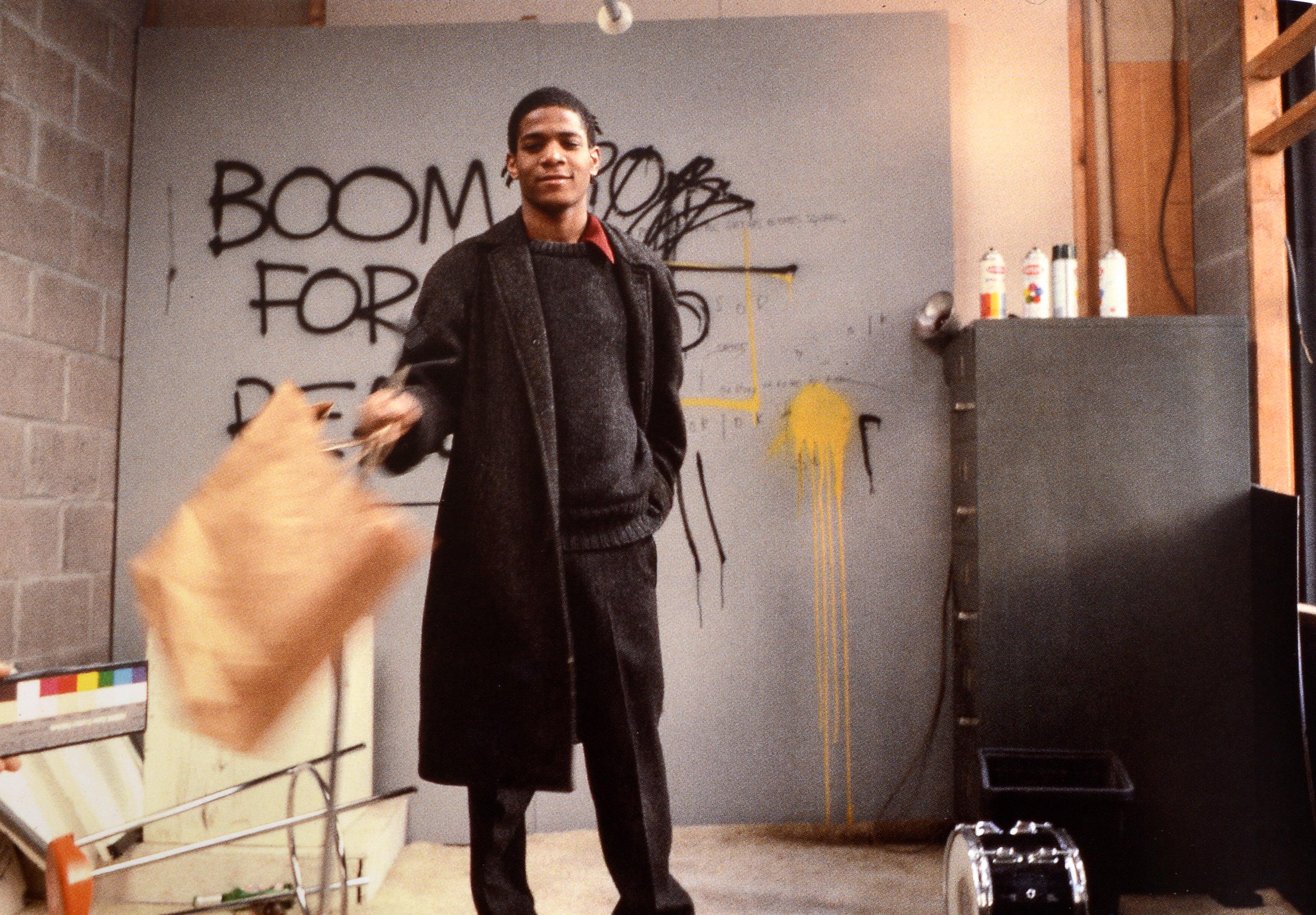 Papier Basquiat : Boom for Real Herbert Kasper''s Estate With 1 of His Paintings Illus en vente