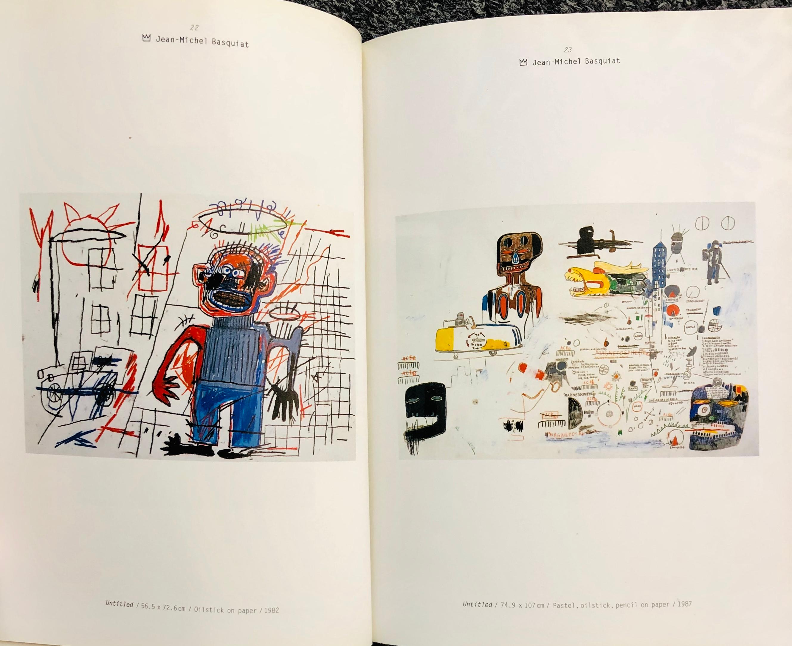 Basquiat Haring & Kenny Scharf at Lio Malca:
Rare 1990s hardcover catalogue featuring works by Jean-Michel Basquiat, Keith Haring, & Kenny Scharf's from the Lio Malca Collection

Hardcover, 1998
61 Pages
Text: Japanese 
8 × 6 inches

Minor