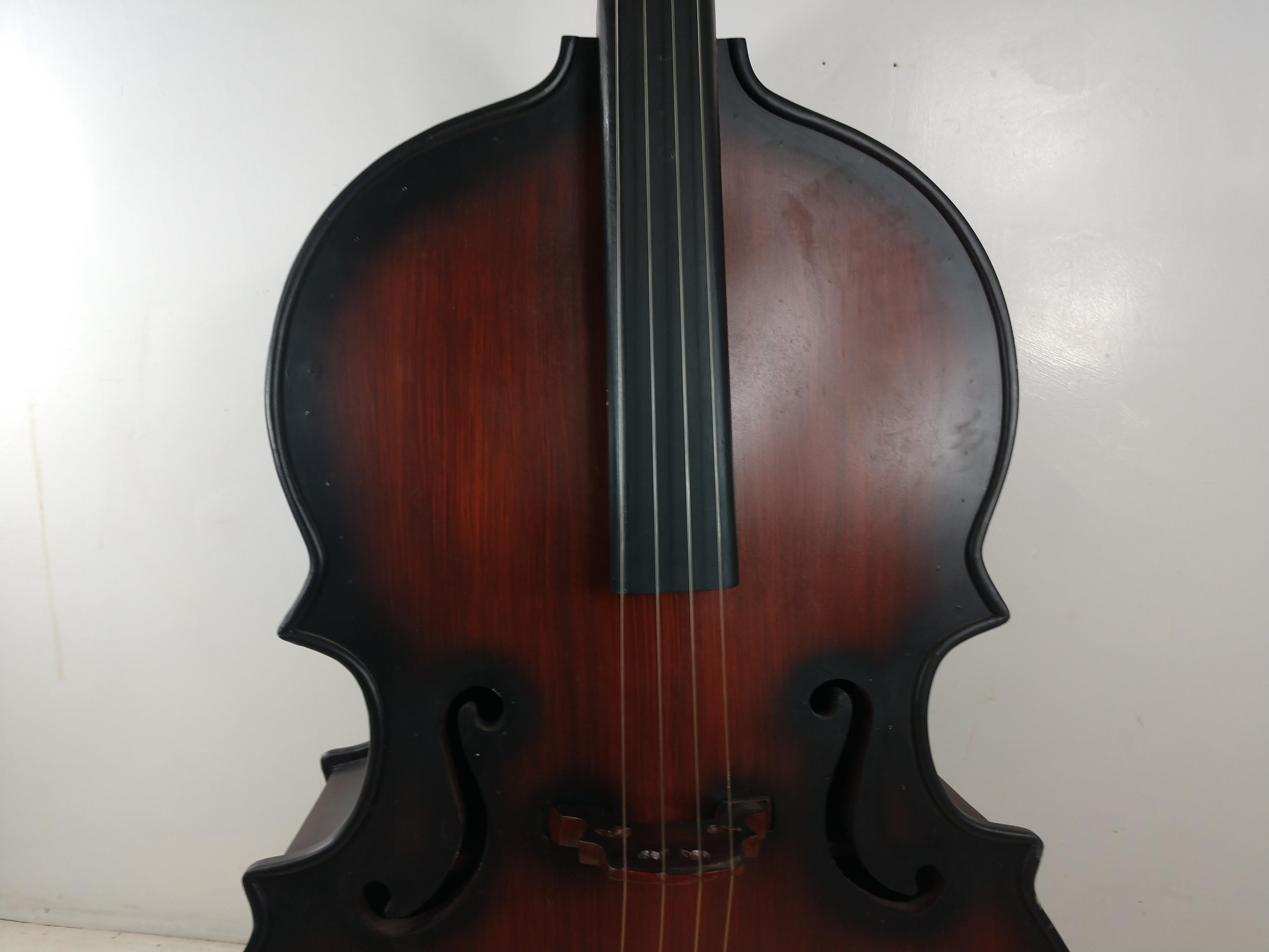 Composition Bass Fiddle Cello Liquor Storage Cabinet