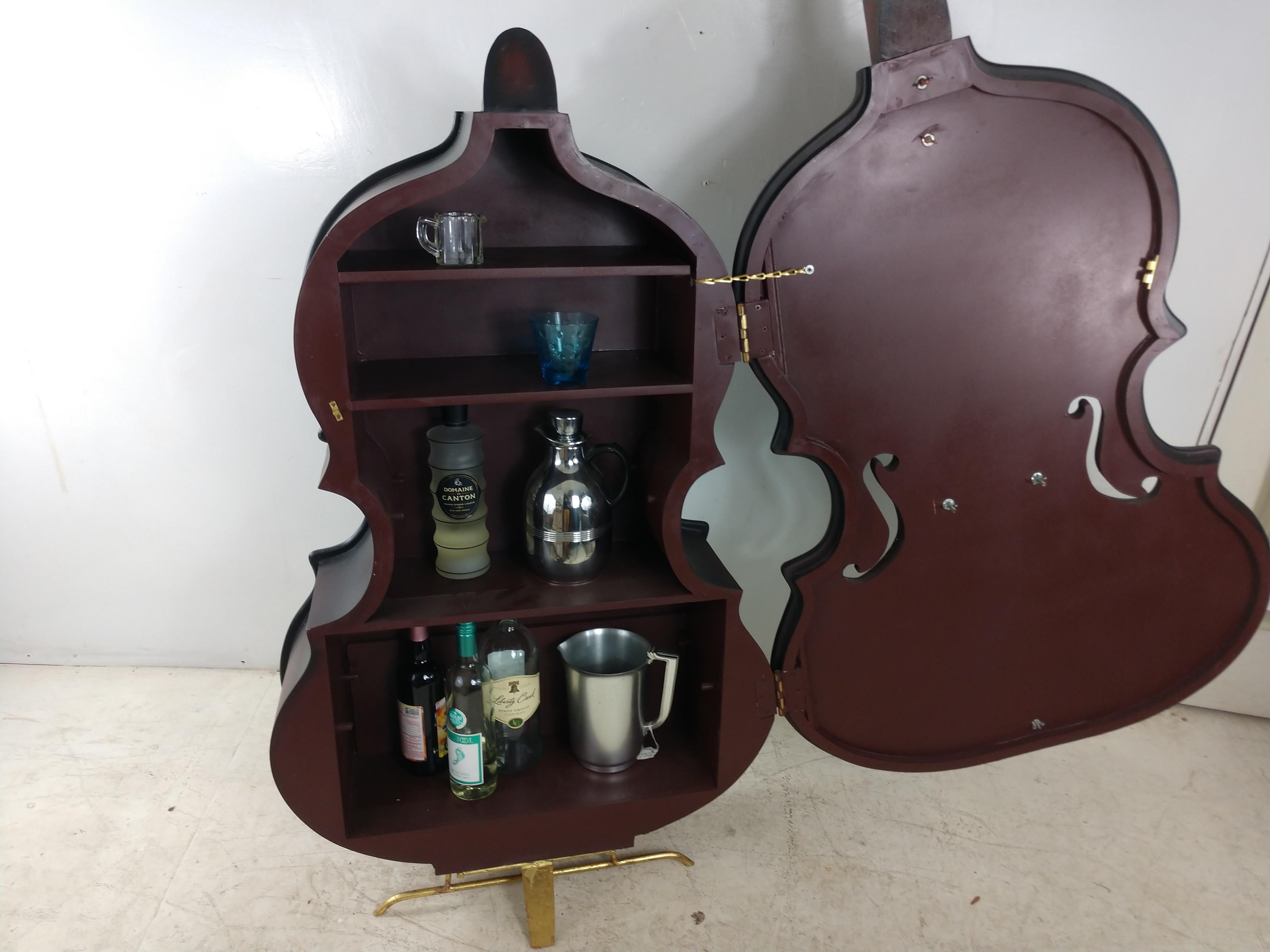 Bass Fiddle Cello Liquor Storage Cabinet 4